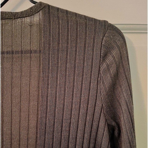 Women’s Long Maxi Long-Sleeve Cardigan Sweater with Slits - Picture 4 of 7